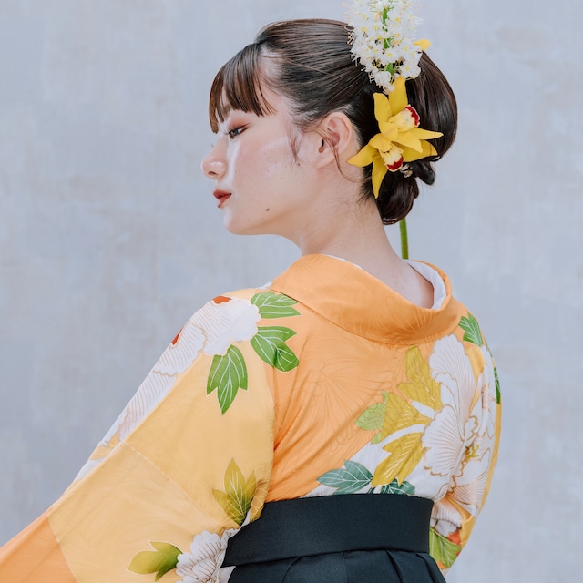 ｵﾚﾝｼﾞ/牡丹/金彩